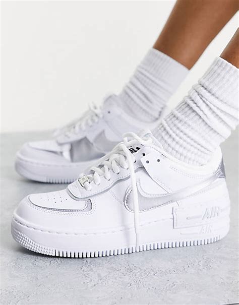 nike air force 1 mit silbernen nike zeichen|nike air force 1 shadow.